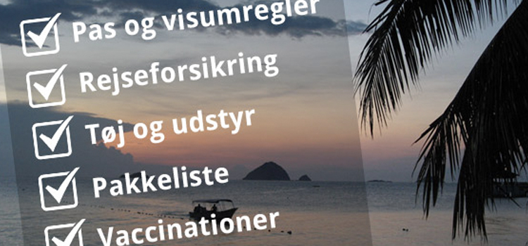 Forberedelser til rejsen