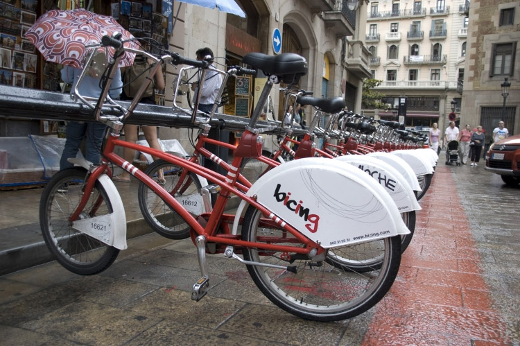 Bycykler i Barcelona