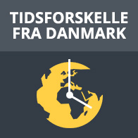 Tidsforskelle fra Danmark