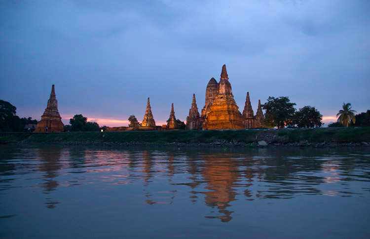 Solnedgang ayuttaya